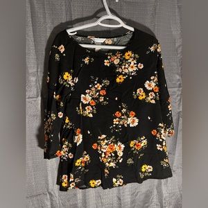 CB Womens petite, large, floral top, lightweight, 3/4 sleeves #AB001